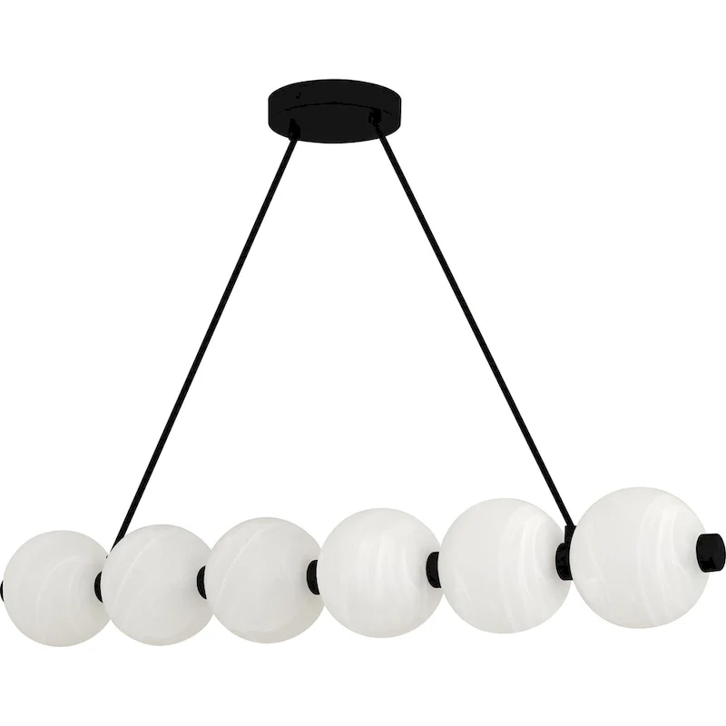 Clarendon Integrated LED Matte Black Linear Chandelier