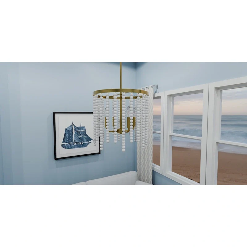 Apelle 4-Light Aged Brass Pendant Light