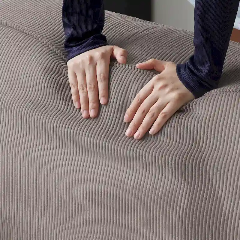 Modern Modular Sectional Sofa with 3 Pillows, Convertible Living Room Couch with Ottomans