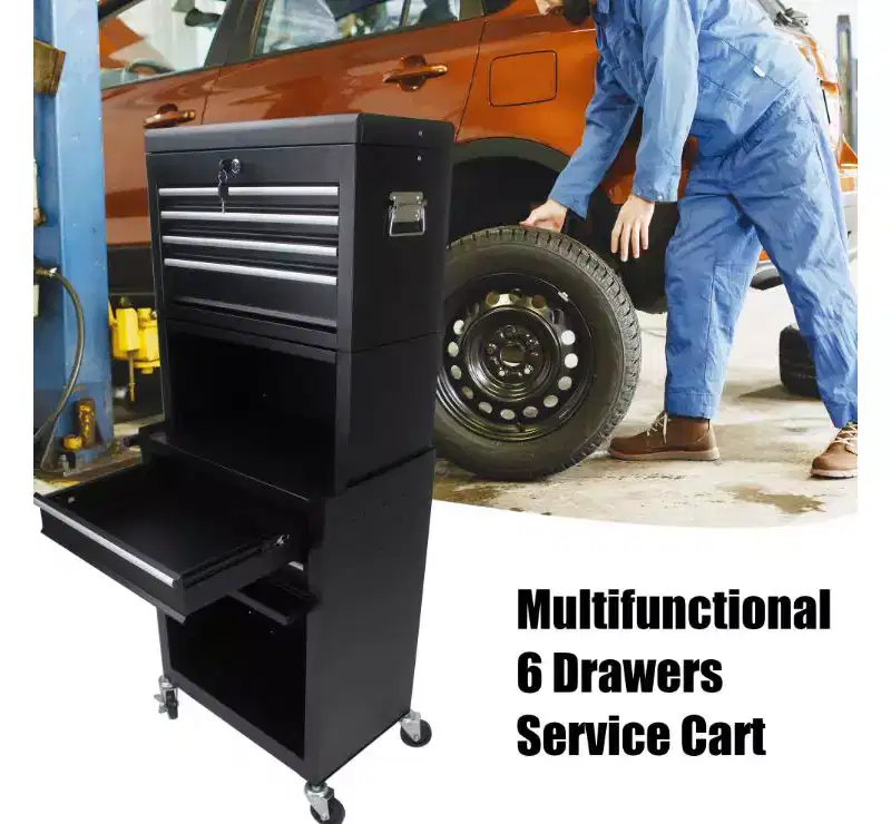 6-Drawer Tool Storage Cabinet, Steel,