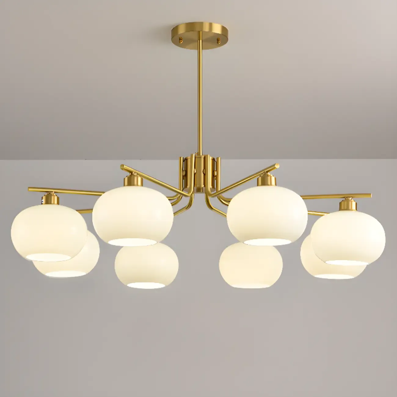 Modern Glass Globe Chandelier Adjustable Hanging Length