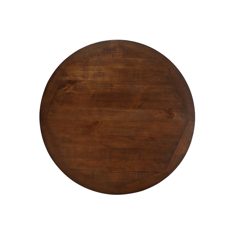 Furniture of America Sylmer Farmhouse 54-inch Wood Round Dining Table