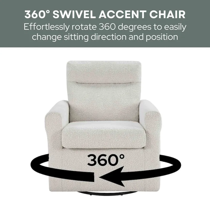 Convenience Concepts Take a Seat Olivia Swivel Accent Armchair