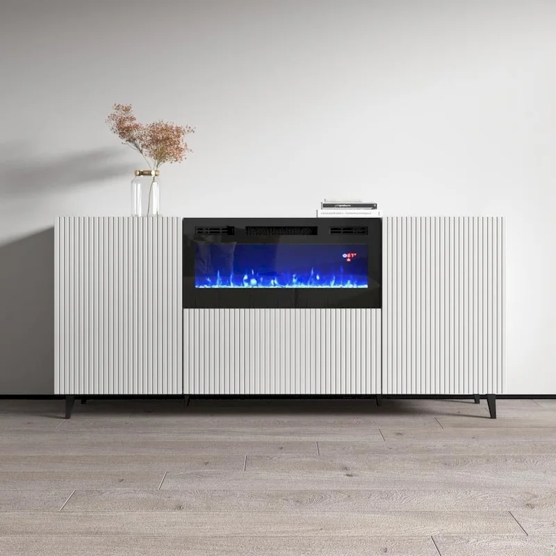 Pafos BL-EF Electric Fireplace 71 Sideboard