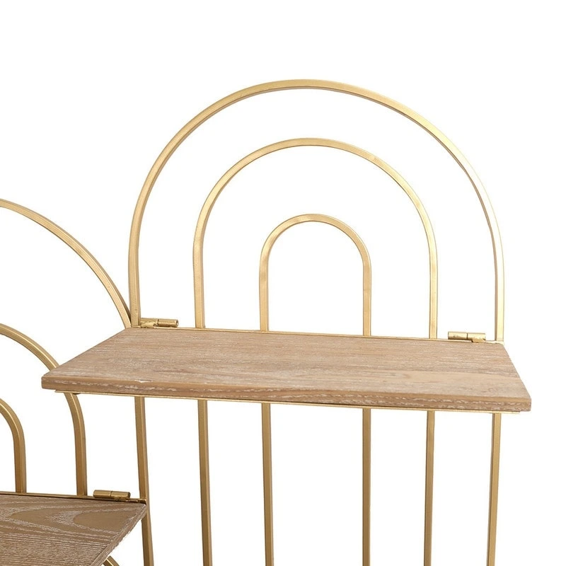 Ovella Oval Metal Modern Tiered Wall Shelf - 29H x 24W x 5.5D