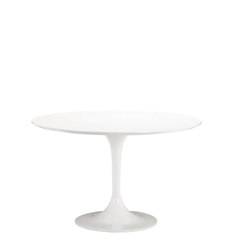 Round Dining Table with MDF Top and Metal Base