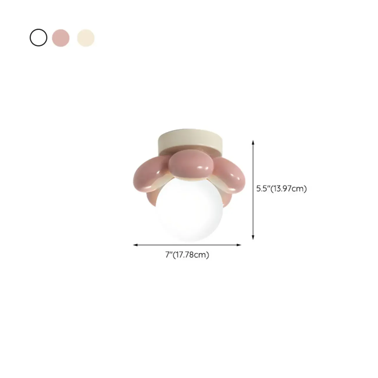 Modern Mini LED Semi-Flush Ceiling Light in Flower Shape