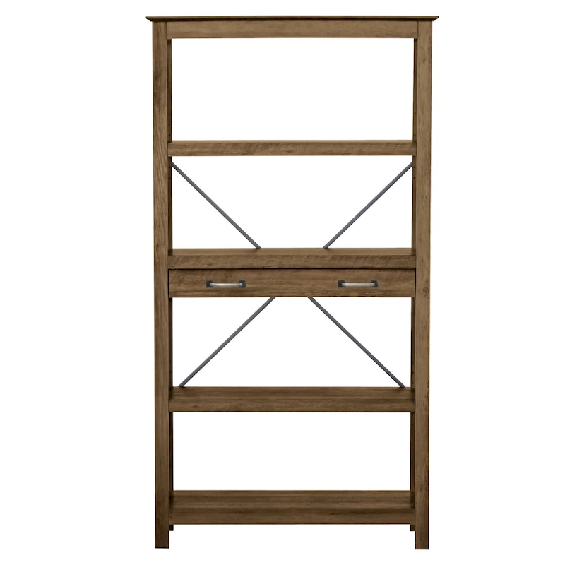 Saint Birch Honduras Transitional Four-Shelf Bookcase