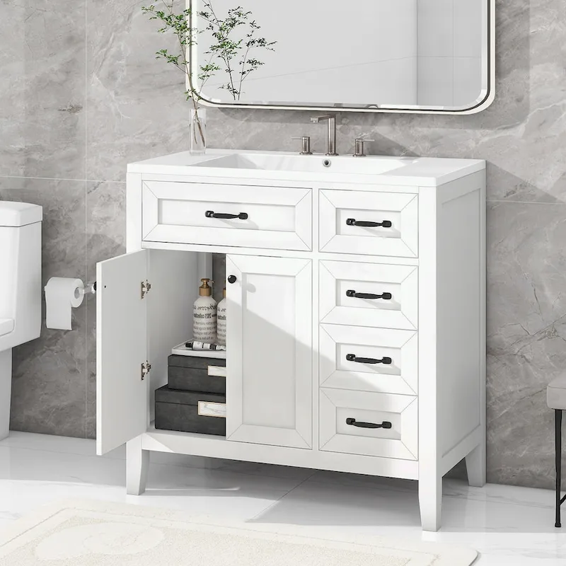 Bathroom Cabinet with Drawers and Sink Combo