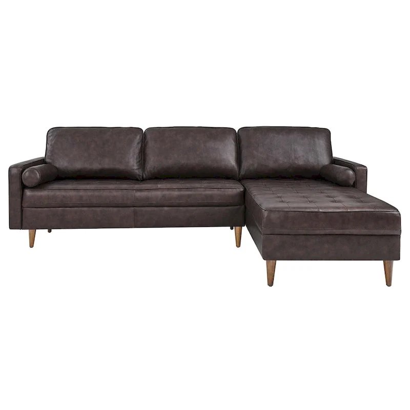 Valour 98 Leather Sectional Sofa