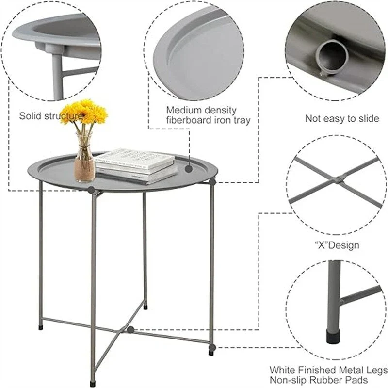 Tray Metal Side Table