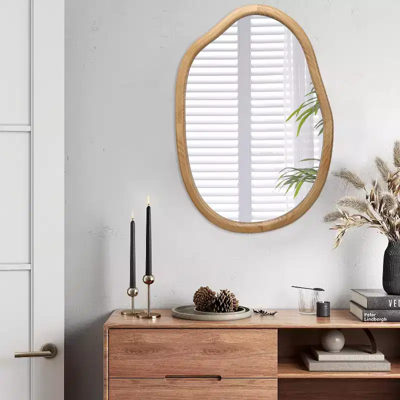 MAYEERTY 31.9 Irregular Wall Mirror Decorative Asymmetrical Mirror for Wall Decor for Living Room Bathroom Entryway