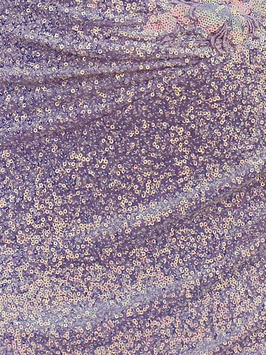 Sparkle Appliques Sequin Bodycon Lilac Mini Party Dresses