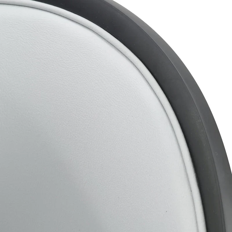 Urbane Upholstered Faux Leather Dining Chair with Powder Coated Steel Legs by LeisureMod