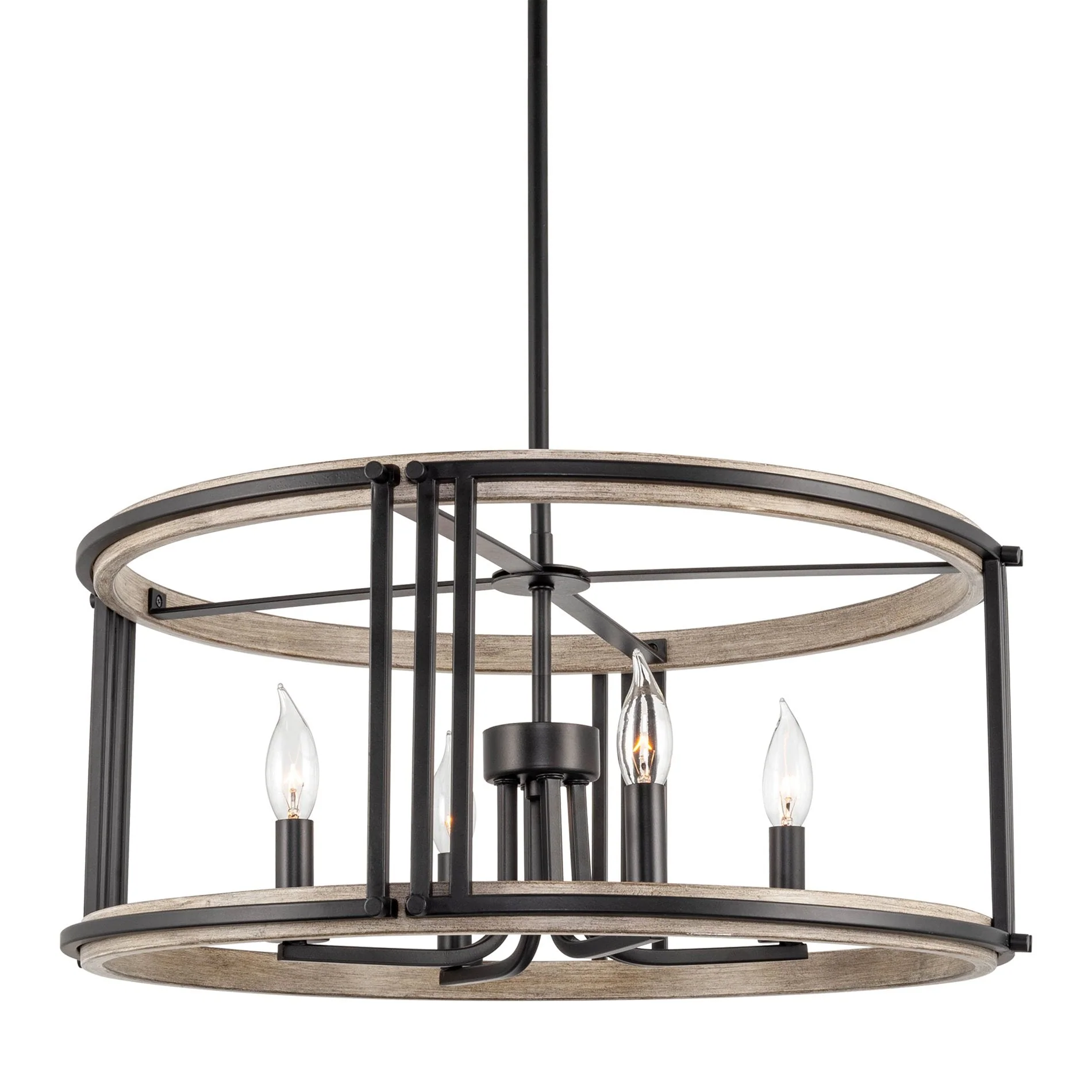 Vista 23 4-Light Modern Farmhouse Drum Pendant Light