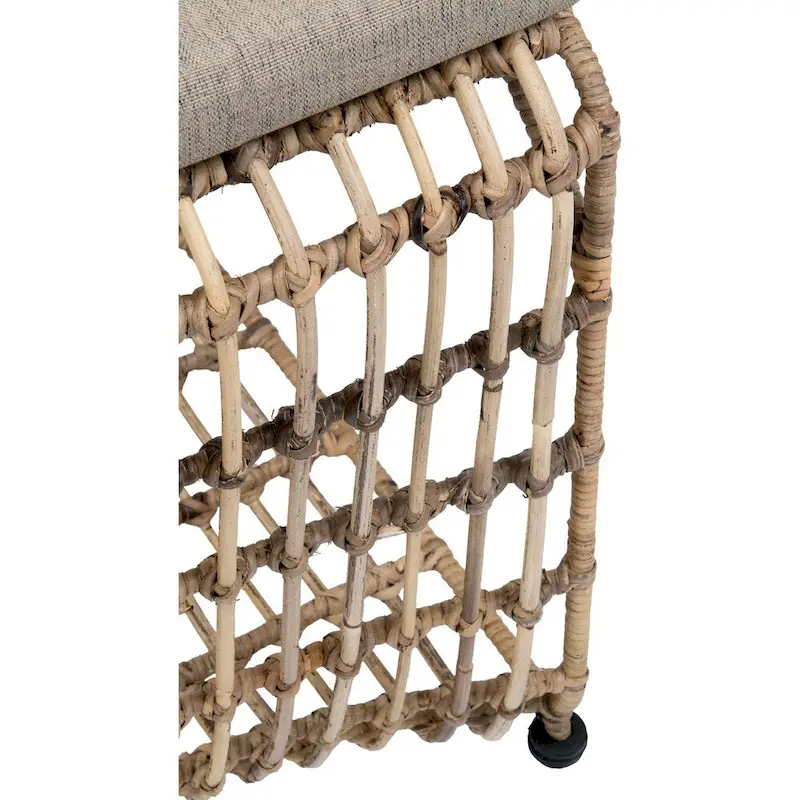 Rattan Wrapped Iron Dining Chair by East at Main