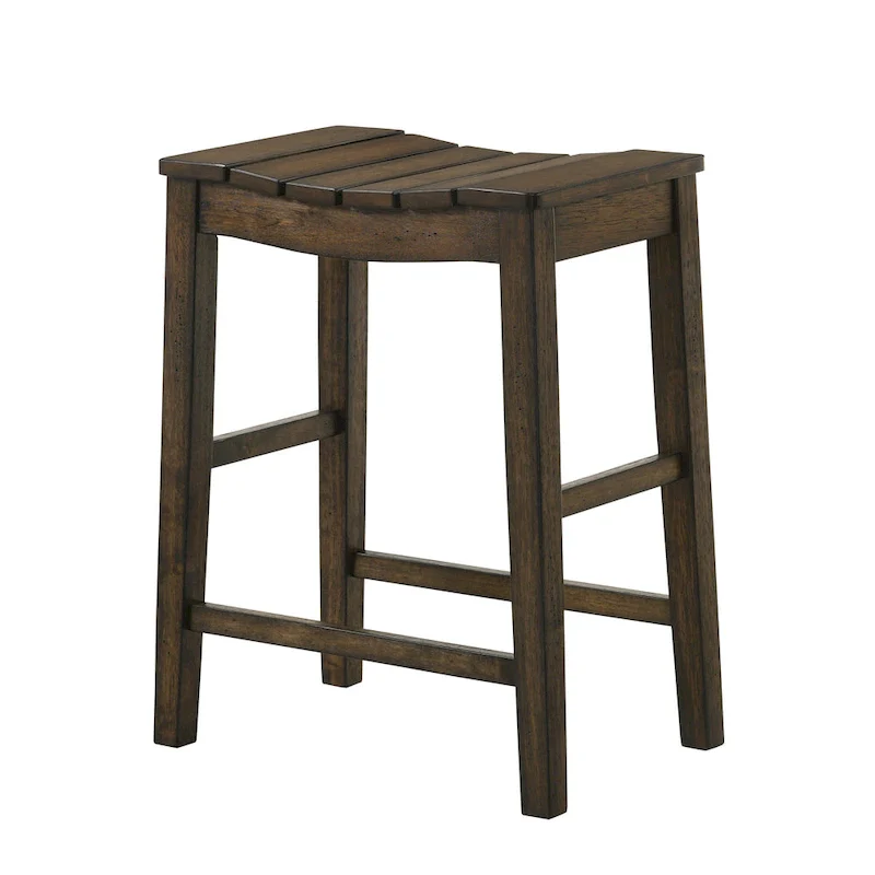 Farmhouse Wood 5-Piece Counter Height Dining Table and Stool Set