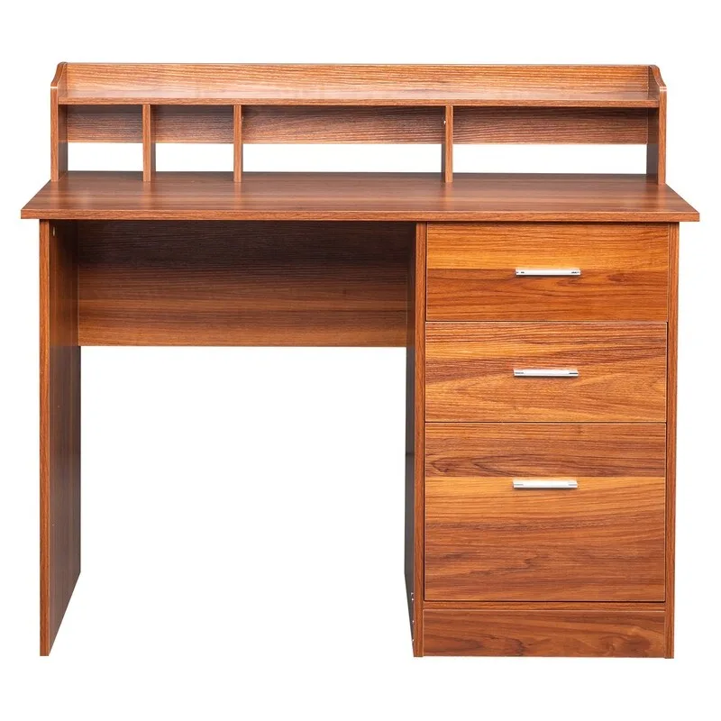 43.31 3 Drawers Wooden Computer Desk with Letter File Cabinet