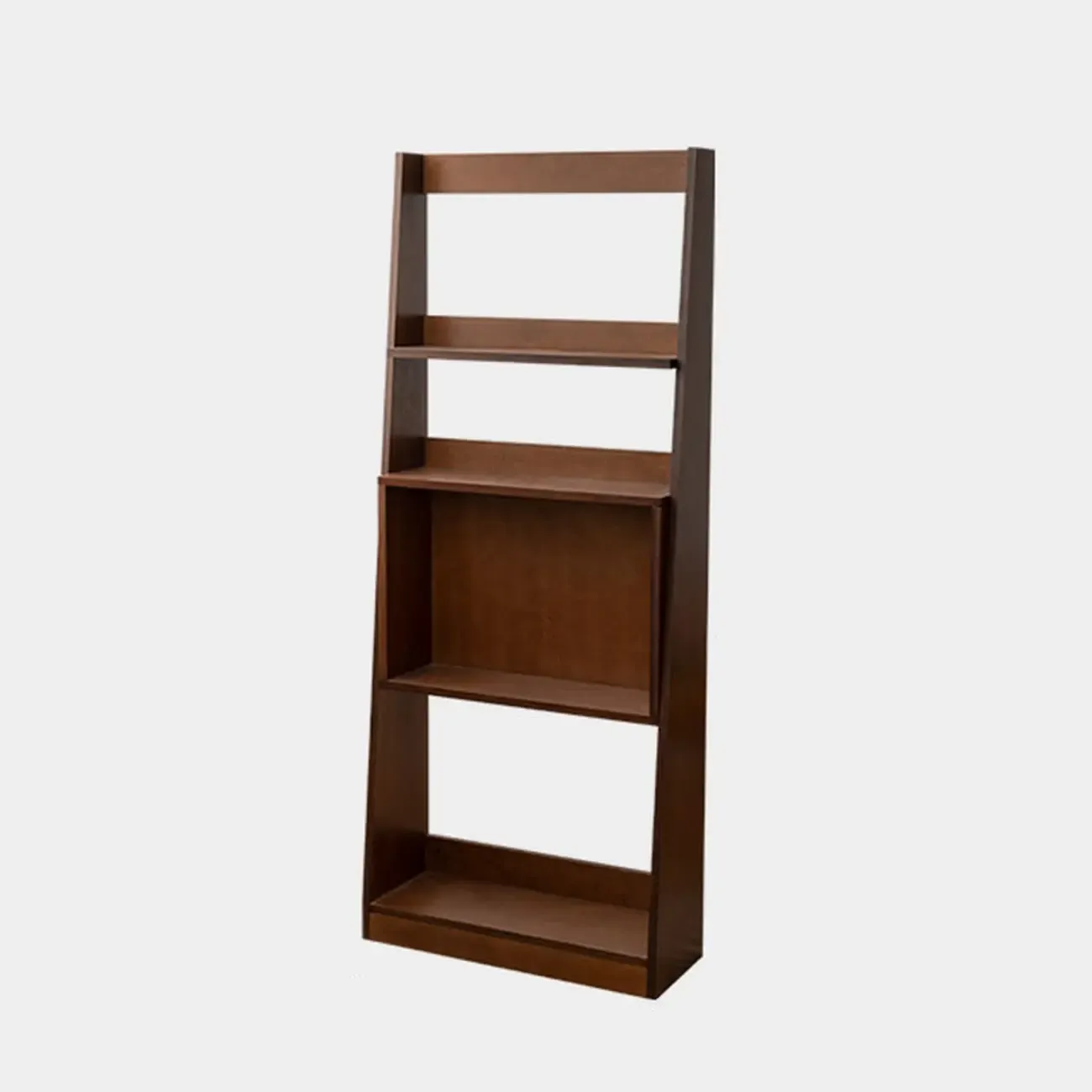 Elegant Vertical Wood Open Back Display Ladder Bookcase