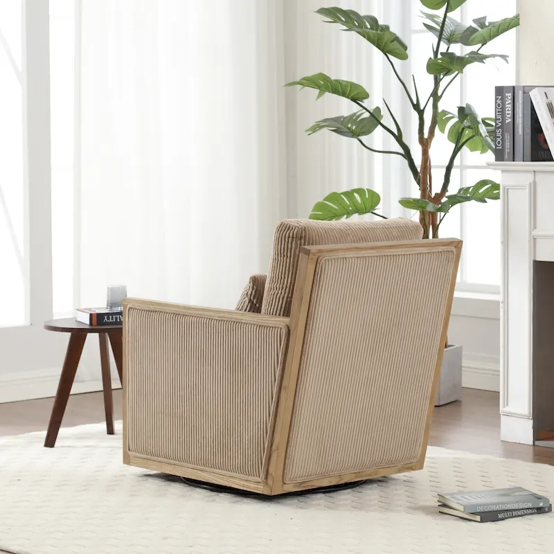 Camel Modern 26.8 Swivel Barrel Chair
