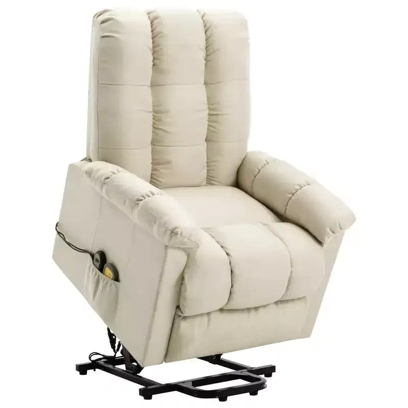 vidaXL Power Lift Chair Black 100% polyester, plywood, iron, PP cotton
