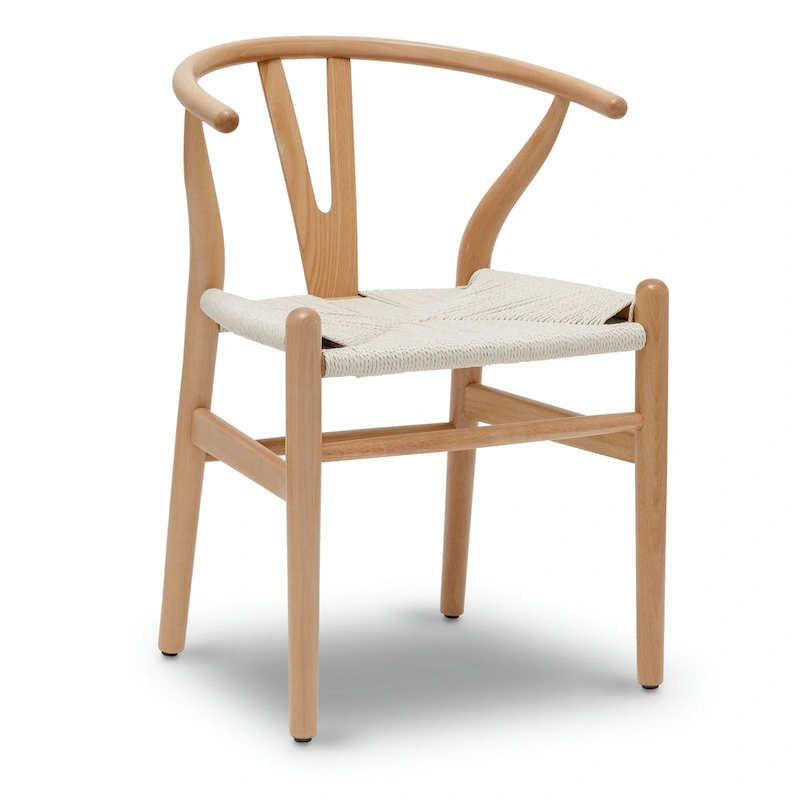Poly & Bark Weave Chairs - Solid Wood Frame (Set of 2)