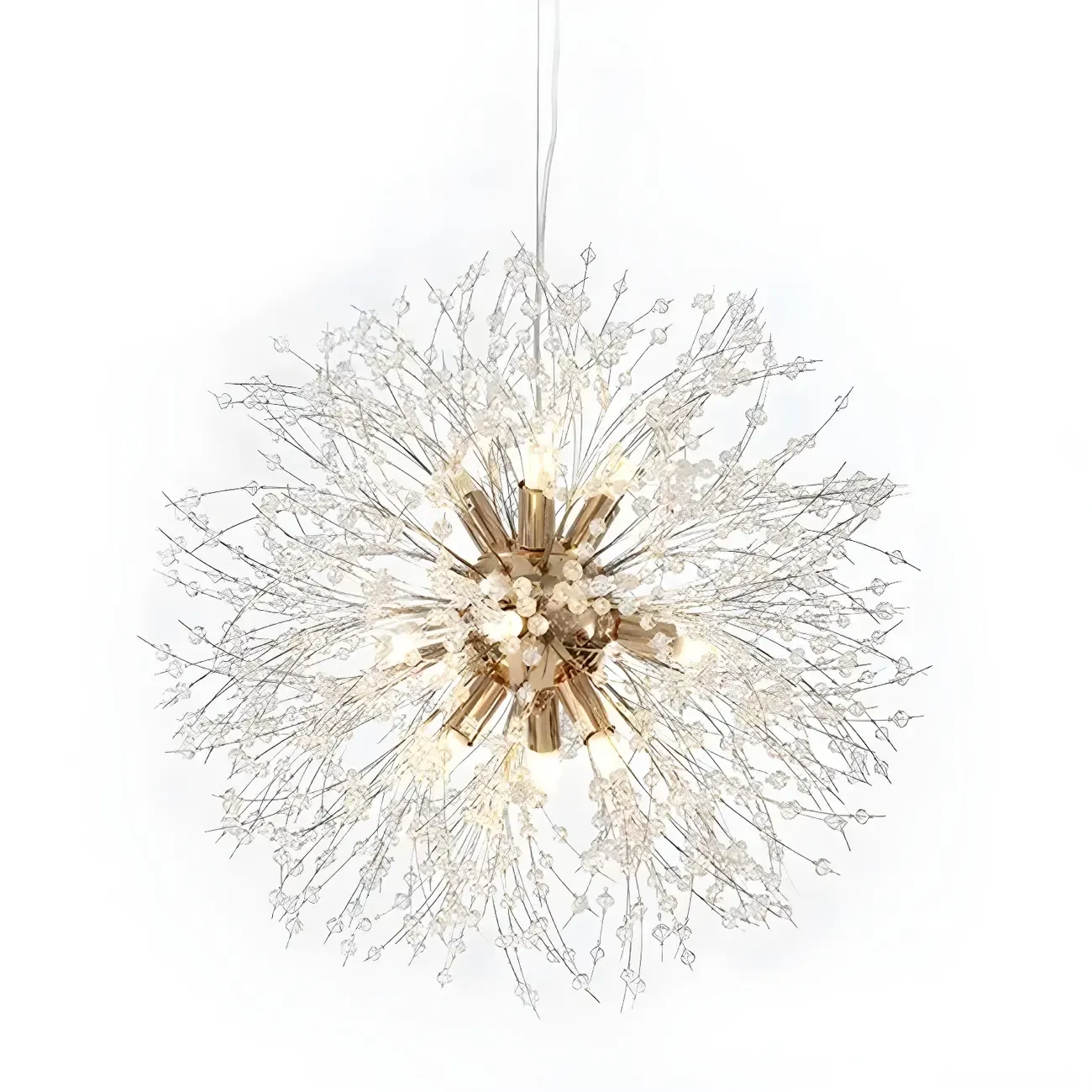 Adjustable Modern Gold Crystal Explosion Sputnik Chandelier