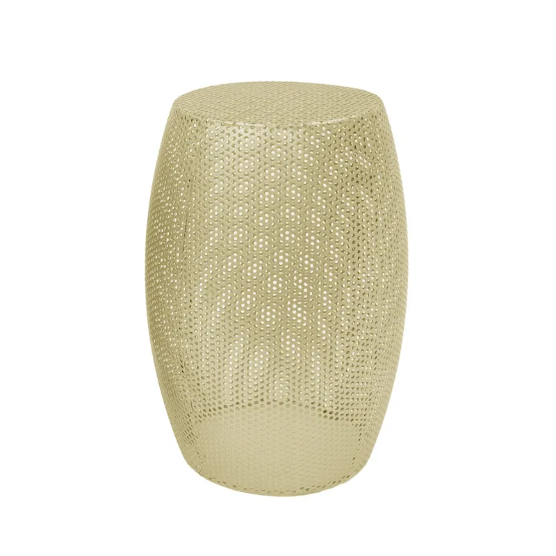 Christopher Knight Home Round Metal Hollow 2 PCS Side Table Set - 16.5