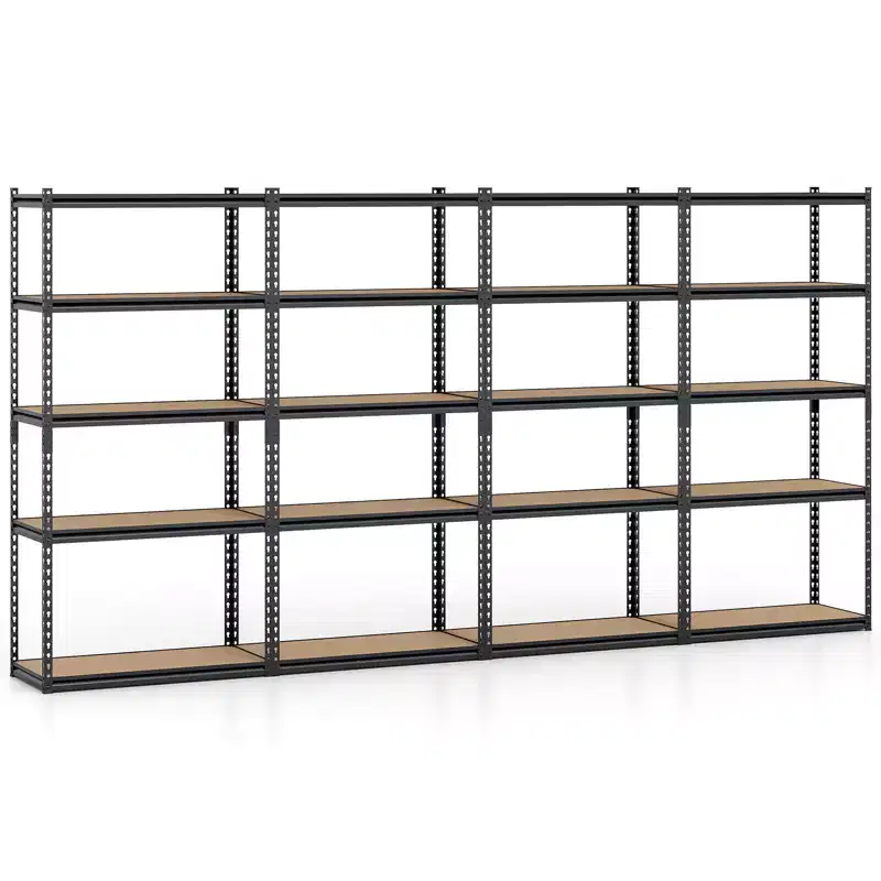 Gymax 4PCS 5-Tier Garage Shelving Unit 2200 LBS Heavy Duty Metal Storage Shelves