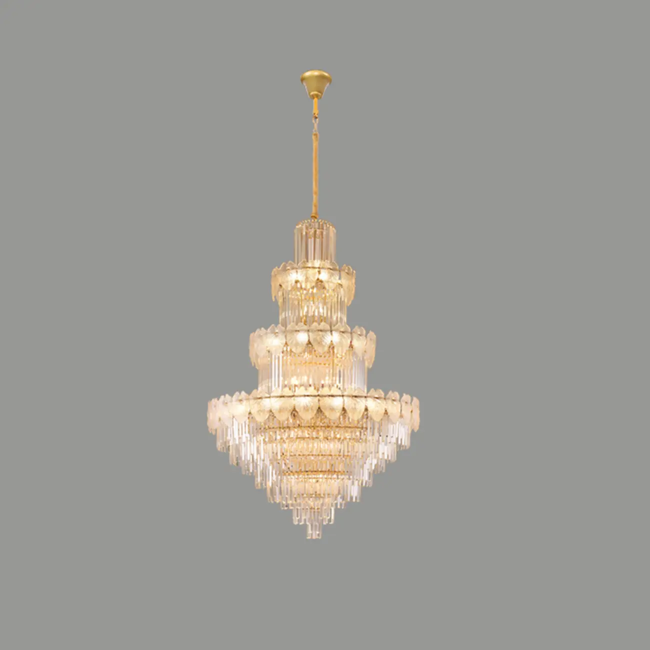 Luxury Crystal Round Chandelier with Elegant Tiered Design
