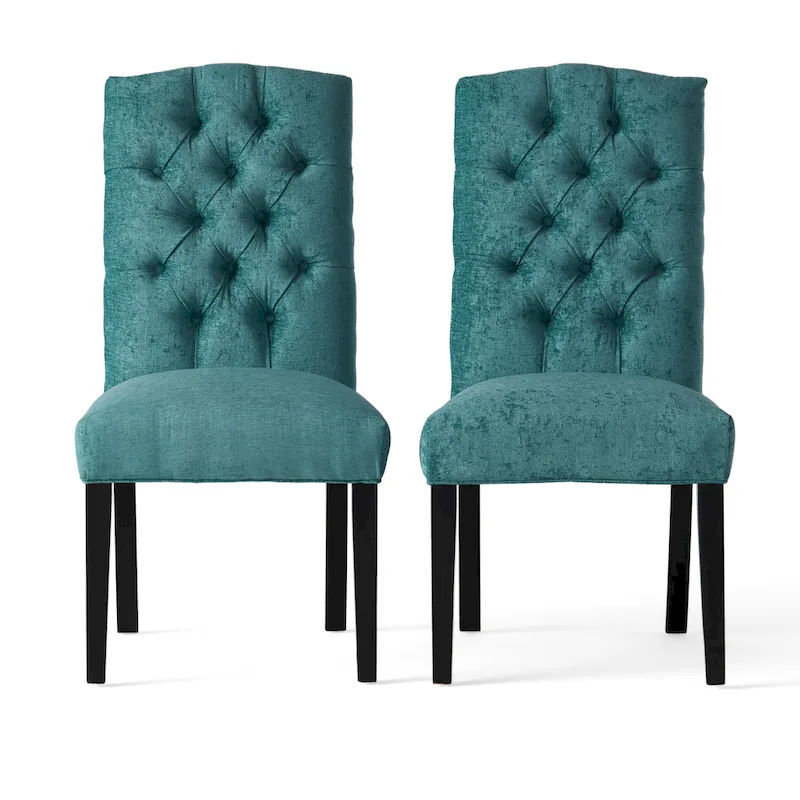 Crown Upholstered Fabric Dining Chairs (Set of 2) by Christopher Knight Home