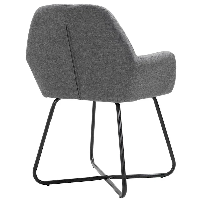 vidaXL Dining Chairs 4 pcs Dark Gray Fabric