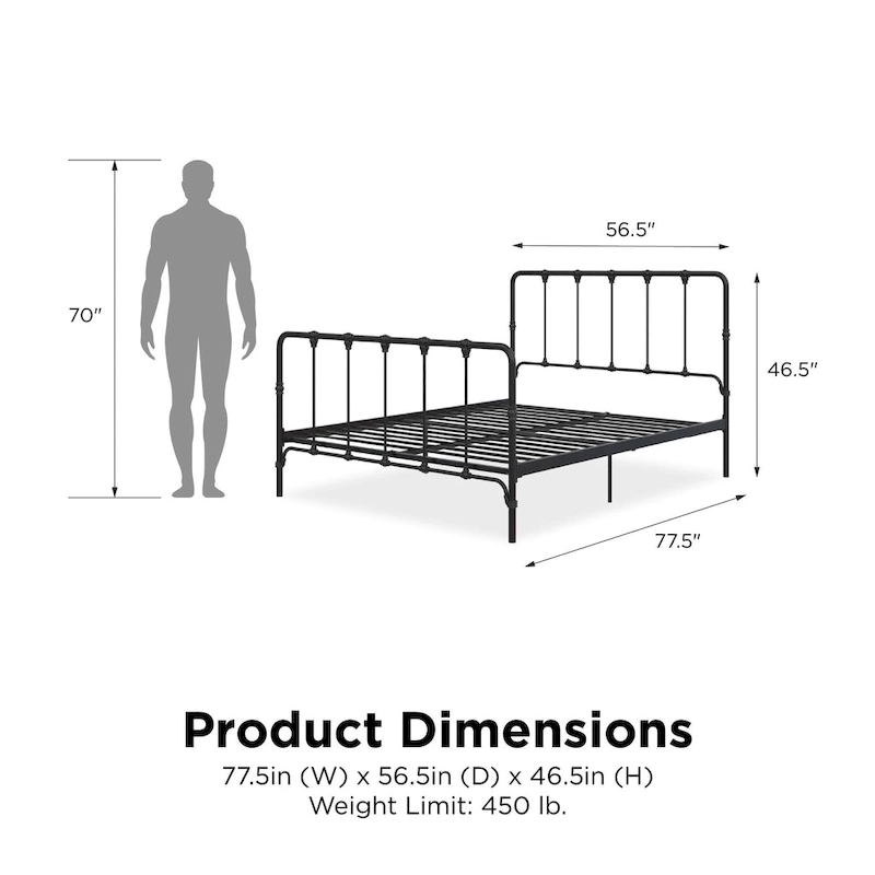 Avenue Greene Sandy Farmhouse Metal Bed