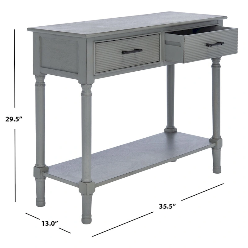 SAFAVIEH Sinda 2-Drawer Console Table - 35.5 W x 13 L x 29.5 H - 36Wx13Dx30H