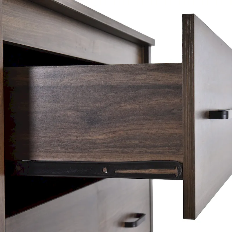 5 Drawer Chest,Sonoma Gray Oak/Walnut