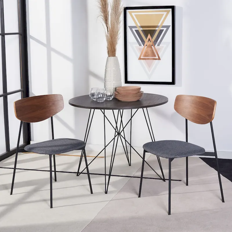 SAFAVIEH Noemie Mid-Century Dining Chair (Set of 2) - 20 W x 18.8 L x 32.5 H - 20Wx19Dx33H
