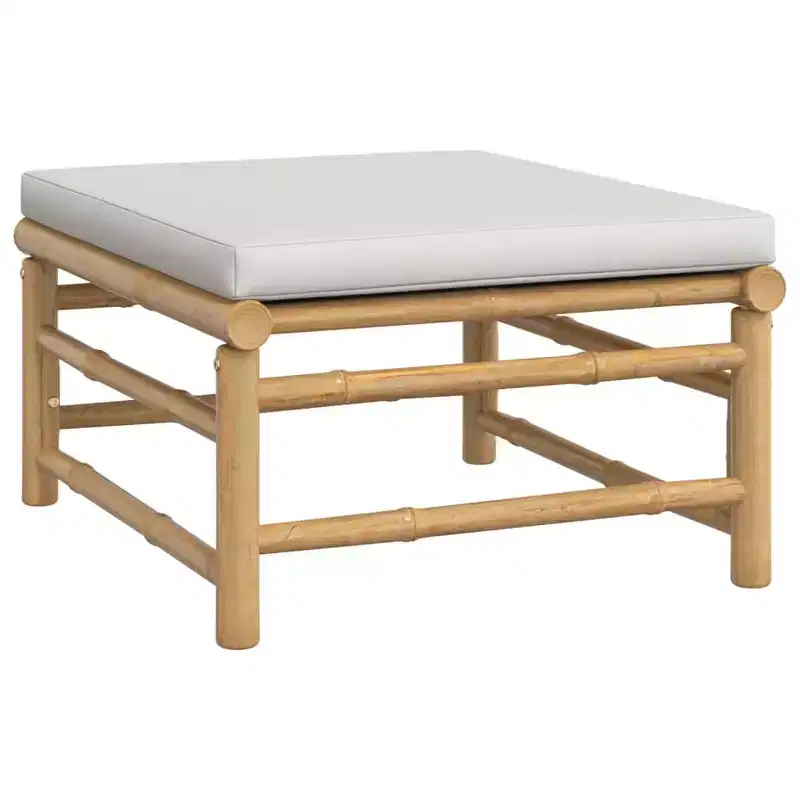 vidaXL Garden Lounge Set, Bamboo Bamboo, Fabric (100% polyester)