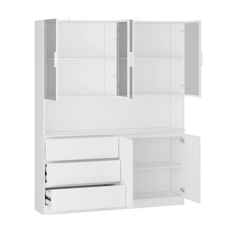 Modular Buffet and Display Cabinet - Modular Design in Pristine White