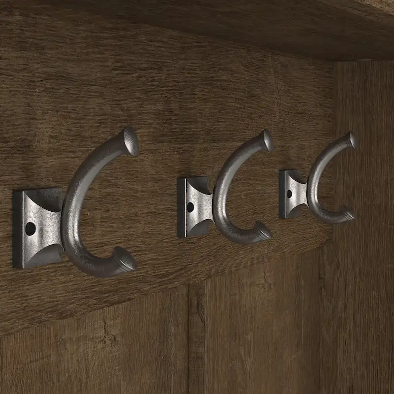 Woodland 40W Hall Tree and Shoe Bench with Shelves by Bush Furniture