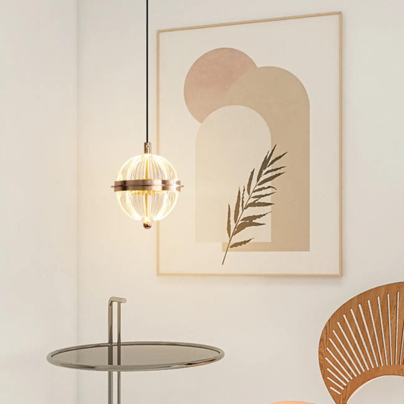 Mini Adjustable Clear Acrylic LED Dining Pendant Light