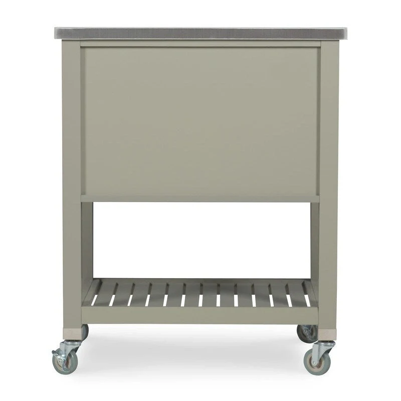 The Gray Barn White Squirrel Grey Wood Kitchen Cart