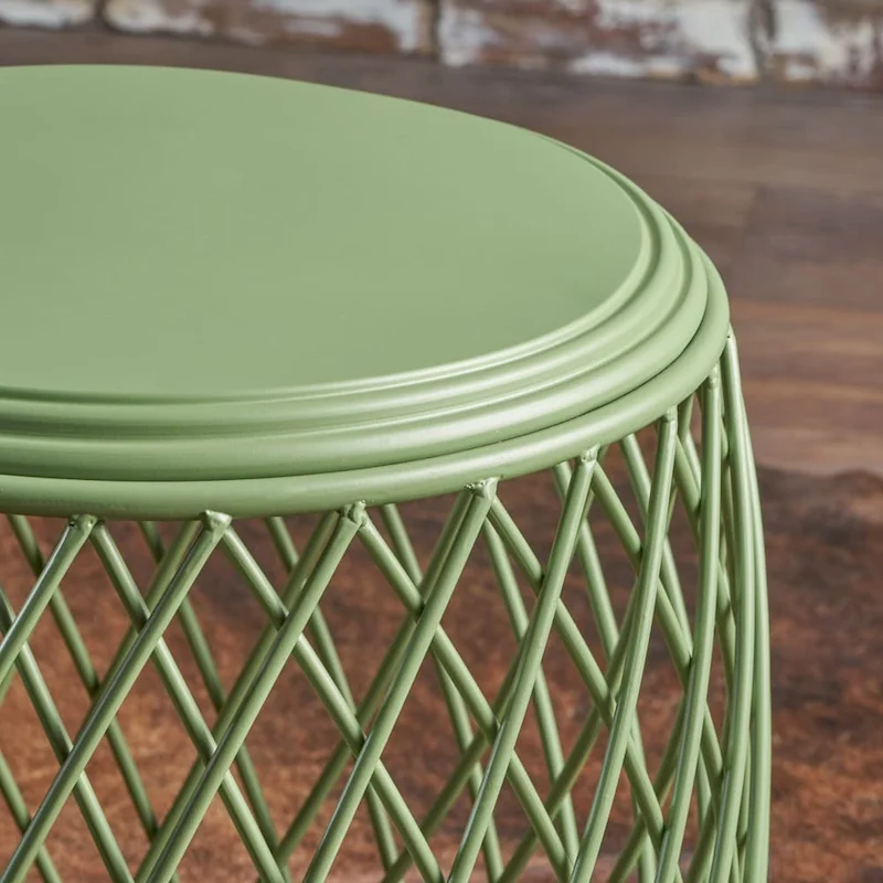 Round Lattice Side Table, 19-inch (48 cm) Diameter