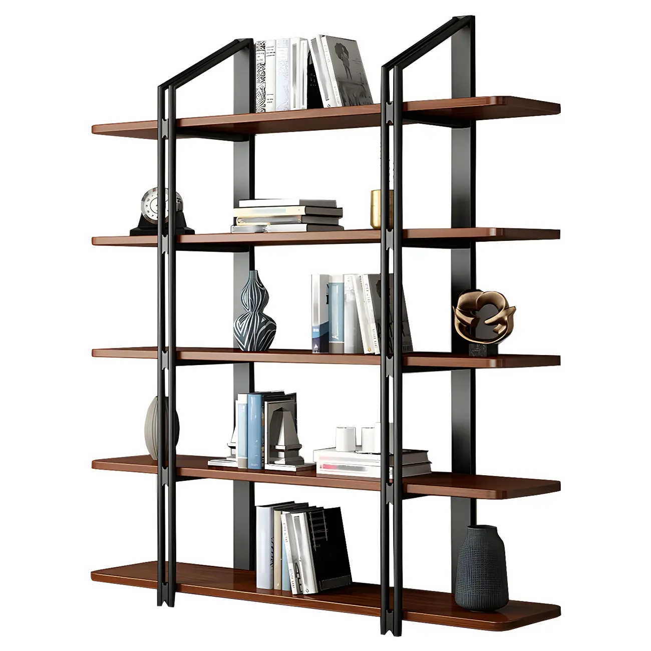 Etagere 5-Tier Pine Wood Open Display Bookcase