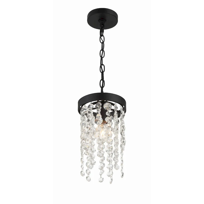 Winham 1 Light Black Forged Pendant - 7 W x 14 H