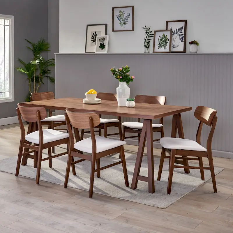 Lucious Mid-Century Modern 7 Piece Dining Set
