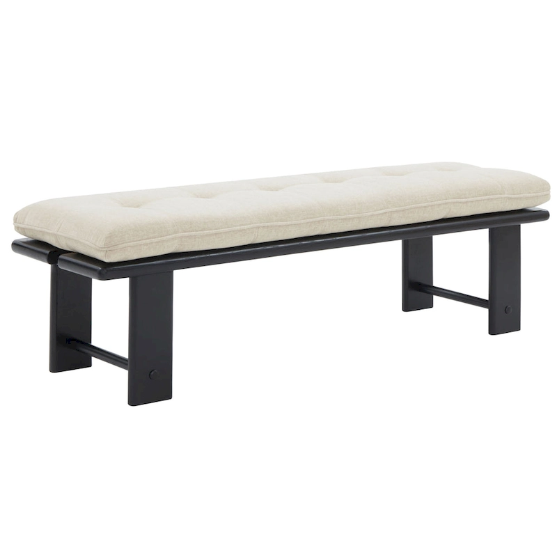 SAFAVIEH Couture Rasema Modern Cushion Bench - 60.8 In. W x 18.9 In. D x 18.1 In. H - 61Wx19Dx18H
