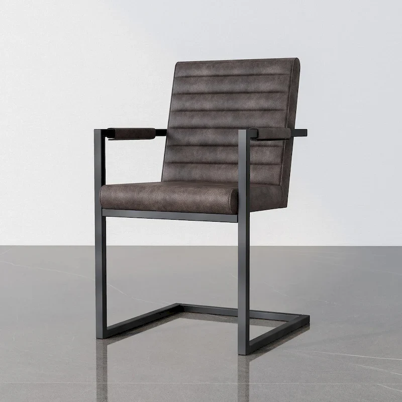 Vendrie Modern Metal Upholstered Dining Chairs by Furniture of America (Set of 2)