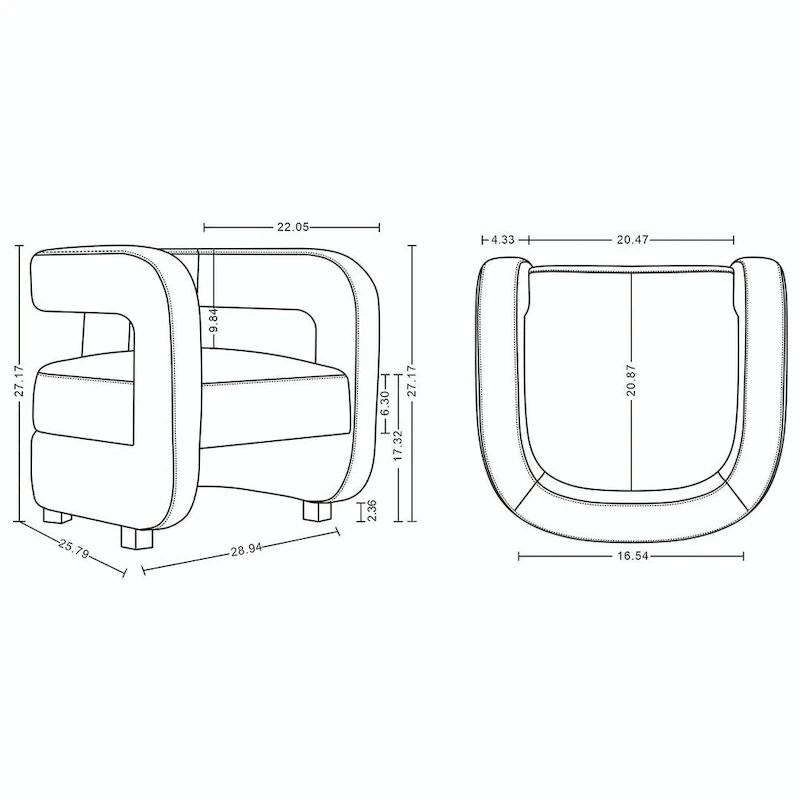 Modern Amirah Velvet Accent Chair