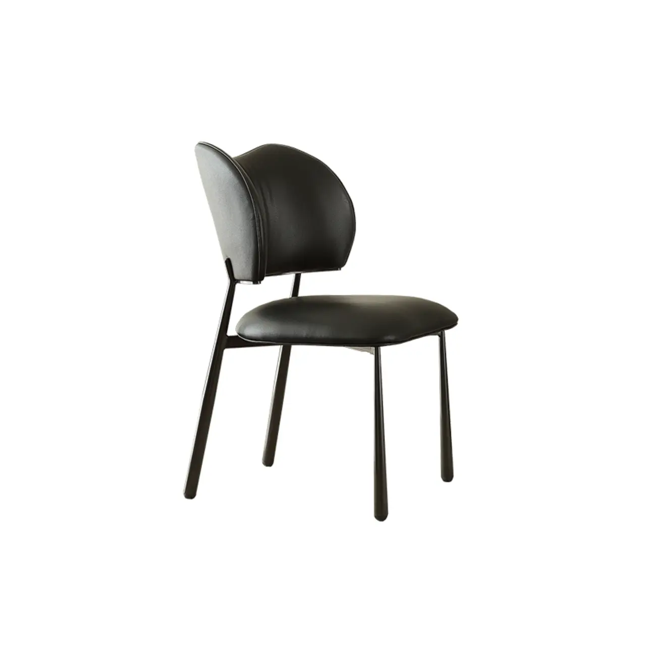 Retro Armless Faux Leather Upholstered Dining Chair