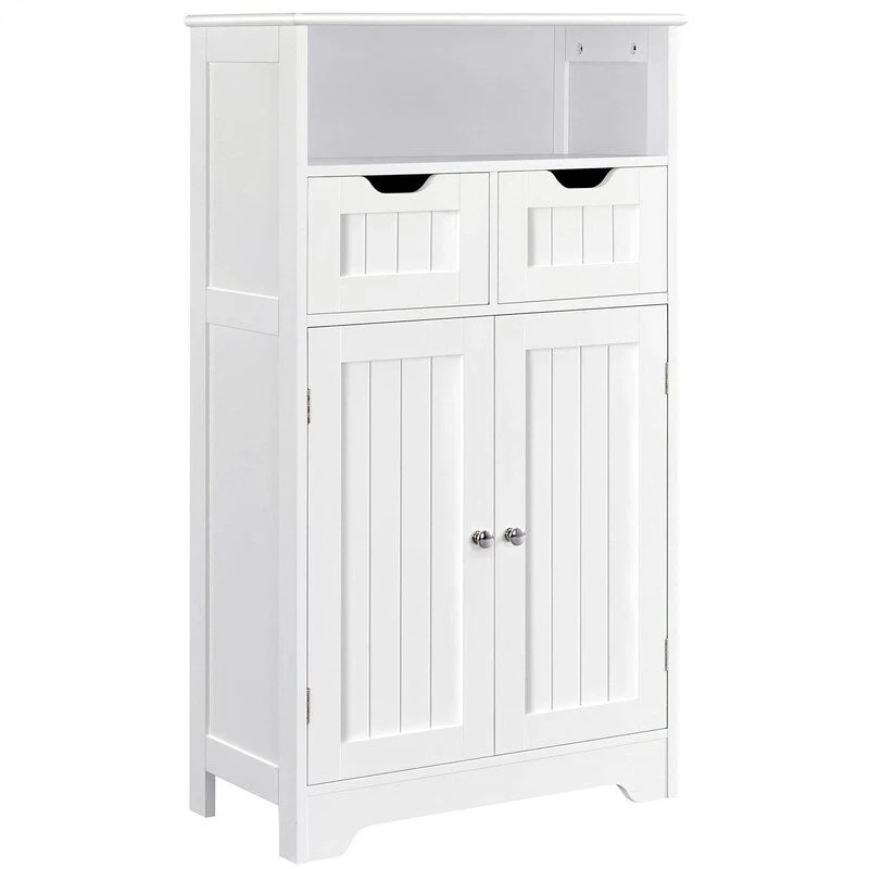 Bathroom Storage Cabinet with 2 Drawers - 12 D x 24 W x 41 H